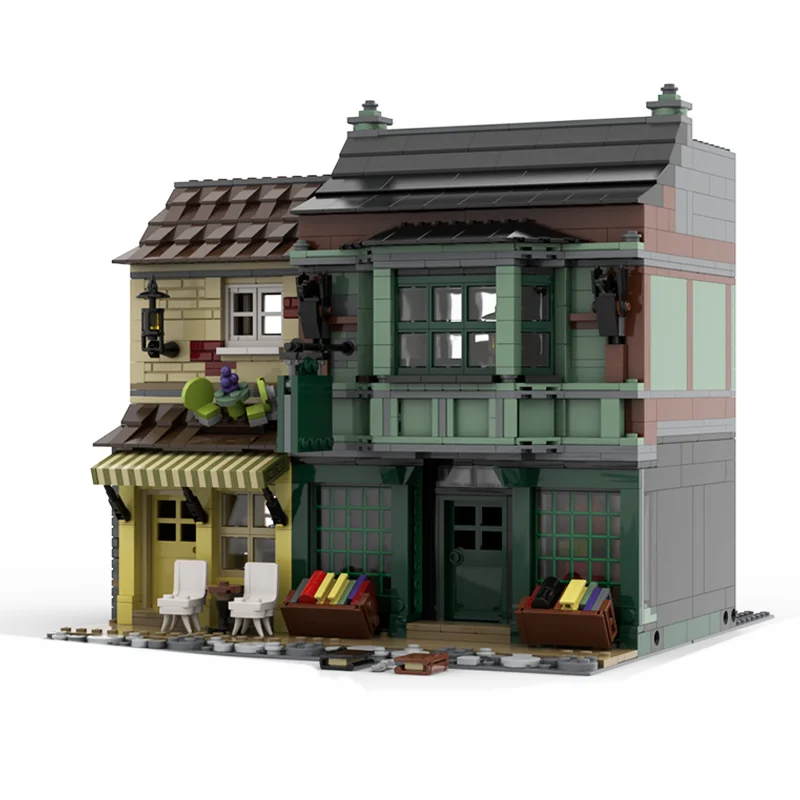 Adjacent Alley Street View Model The Ministry of Moc-75978 Modular Flourish & Blotts Building Blocks Bricks Kid Christmas Toys