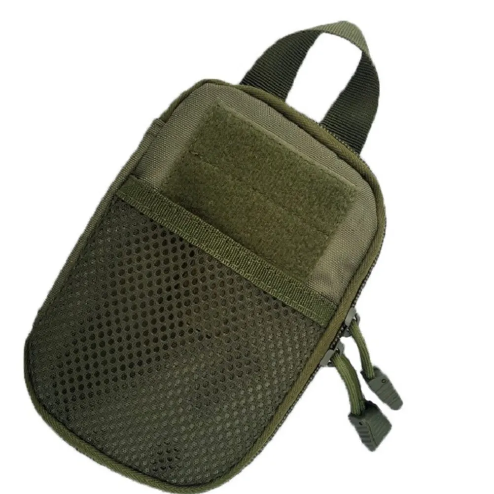 Portable Tactical Bag Army Green Emergency First Aid Storage Pouch Small Hanging Rope Mobile Phone Money Pocket Outdoor