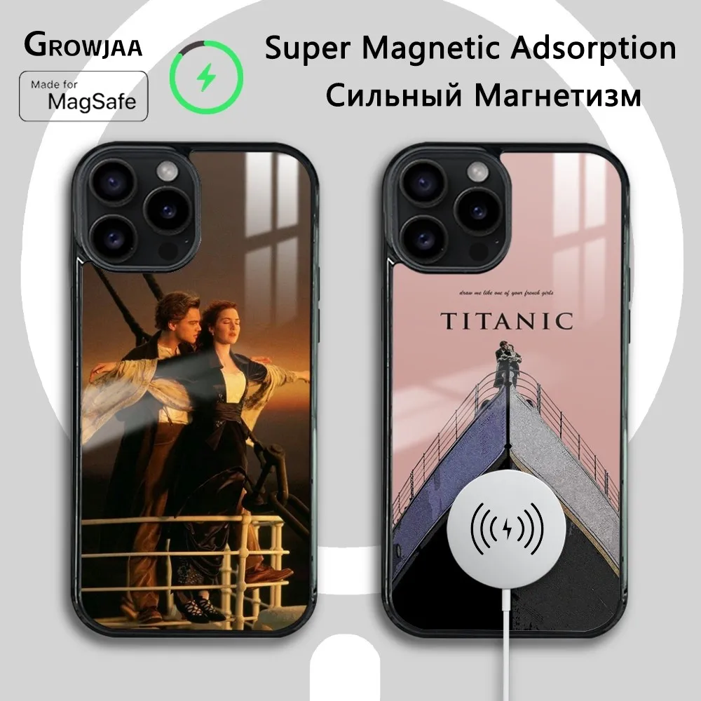 

Scriptures TITANIC Jack Magsafe Phone Case For iPhone 15 14 13 12 11 Pro Max Plus Mini Shockproof Mirror Wireless Magnetic Cover