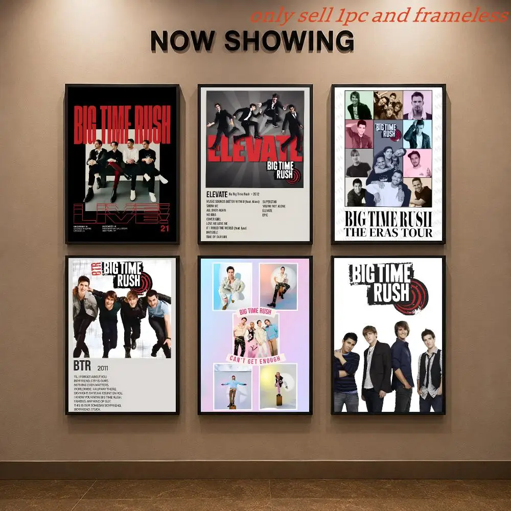 Big Time Rush Band TV Series Poster Mural HD Wall Decals for Bedroom Living Room Home Self-Adhesive Decor Gift