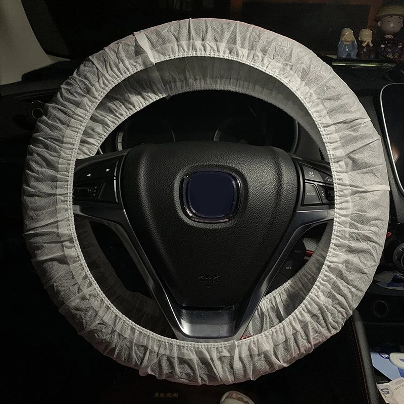 10pcs Universally Car Disposable Non-woven Steering Wheel Cover Waterproof
