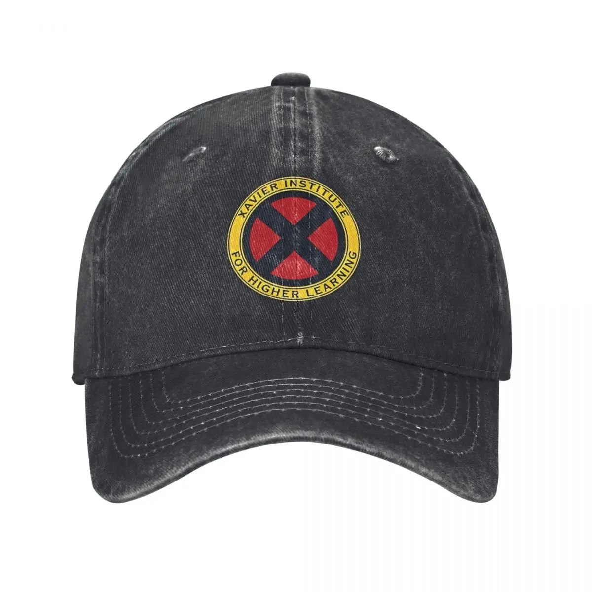 X-Men Xavier Institute Baseball Caps Fashion Distressed Washed Higher Learning Pocket Headwear Unisex Outdoor Gift Hat