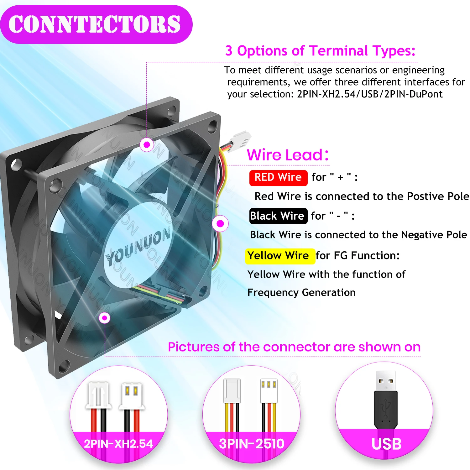Youlun 1 pz 80mm 8025 ventola di raffreddamento muslimex 5V/12V/24V DC ventola di raffreddamento senza spazzole ventola di raffreddamento 8025