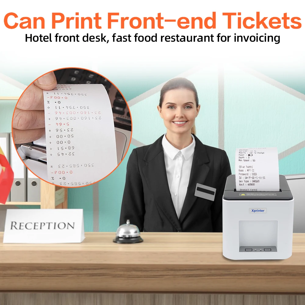 طابعة استلام ملصقات Xprinter ، بلوتوث ، USB ، نوافذ ، أندرويد ، 80 من ، 2 في 1 #4