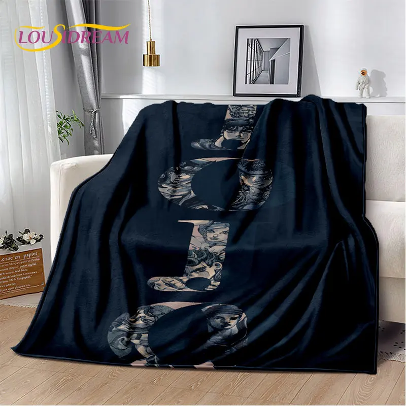

jojo's Bizarre Adventure Anime Soft Plush Blanket,Flannel Blanket Throw Blanket for Living Room Bedroom Bed Sofa Picnic Cover 3D