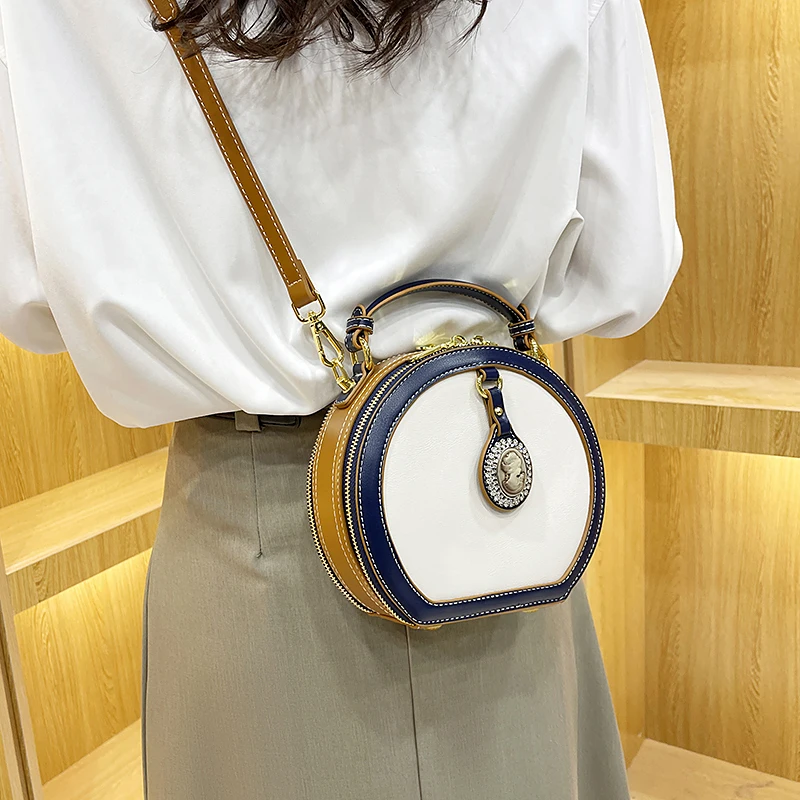 

Женская сумка через плечо Ele, новинка лета 2023, модная сумка, универсальная сумка через плечо, маленькая круглая сумка, корейская сумка Sle