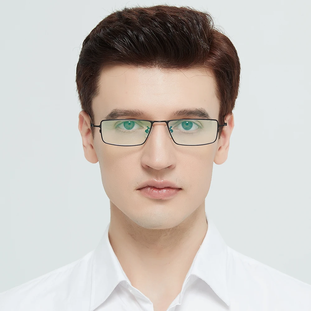 Germany Brand Pure Titanium Glasses Frame Ultra-light Men Square Myopia Reading Optical Eyeglasses Lenses Spectacles Eyewear New