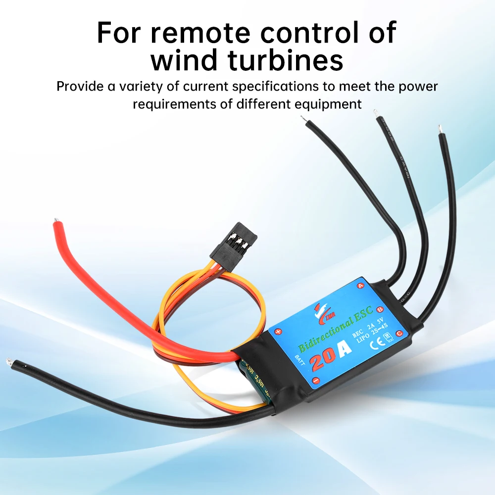 20A/30A/40A/50A Bidirectional Brushless ESC for Remote Control Car Pneumatic Underwater Propeller Bidirectional 1:1 Power Output