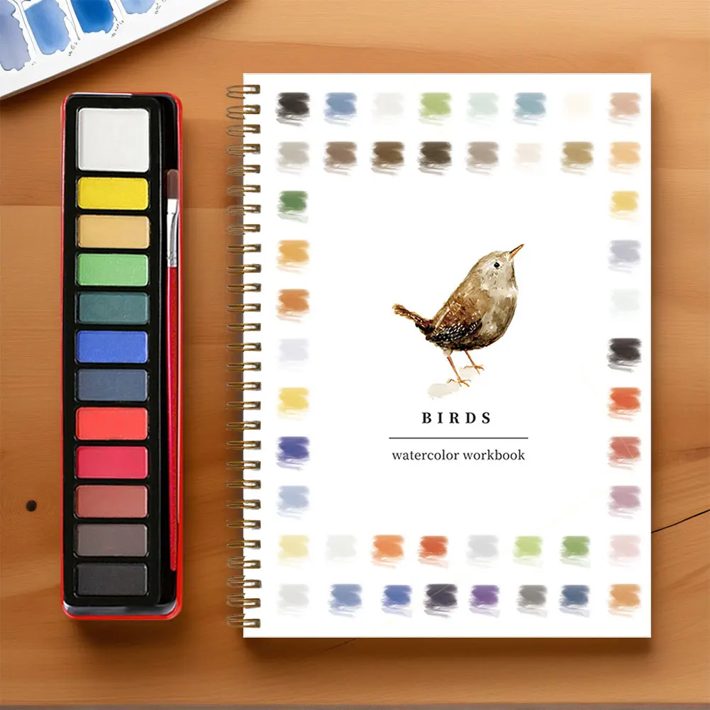 Zestaw do malowania akwarelą z pędzlem, książka do malowania akwarelą, zestaw do kolorowania akwarelą dla dzieci w wieku 3-5 4-8 lat, sztuka i rzemiosło