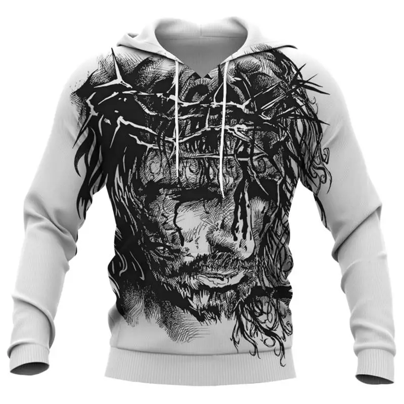 Jesus Hoodies Christams God Bless You 3D Print Men Women Hooded Sweatshirt Harajuku Pullover Tracksuit Unisex Coat Man Clothing