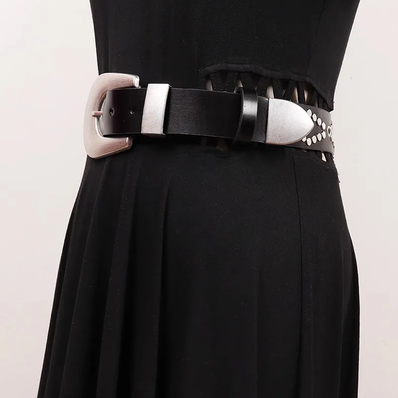 women's-fashion-rivet-black-genuine-leather-cummerbunds-female-dress-corsets-waistband-belts-decoration-wide-punk-belt-r2713