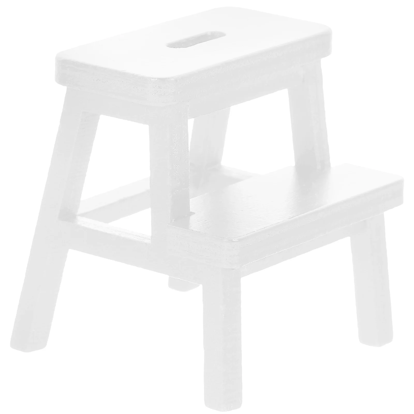 

Home Decor Mini Step Stool Miniature Chairs for Crafts Adornment Furniture Model Pedal Wood White House