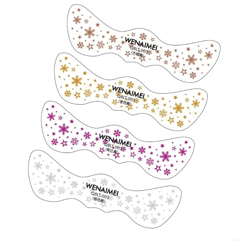 Glitter sproeten gezicht getatoeëerd, 4 vellen glitter glitter gezicht make-up stickers, Raves Festival Trinket make-up