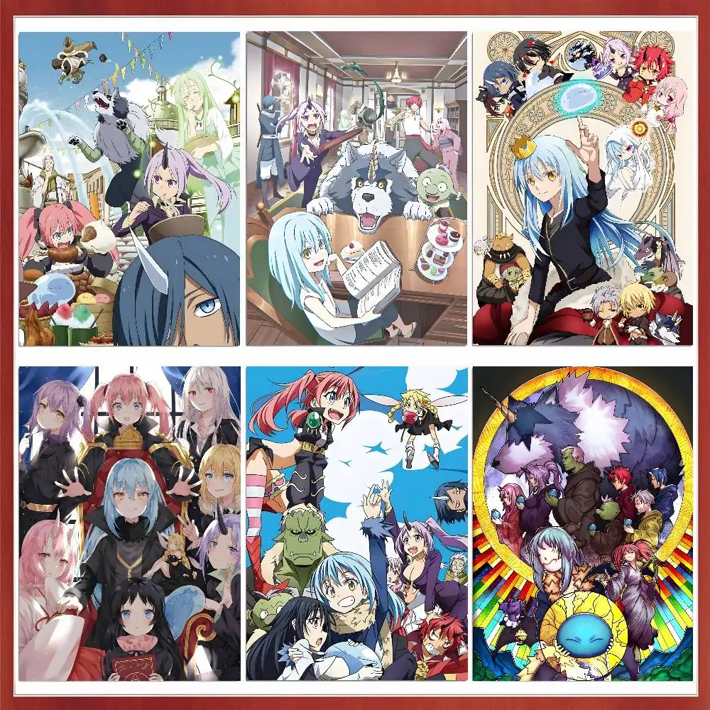 That Time I Got Reincarnated as a Slime Poster Waterproof Wall Art Sticker For Bar Living Room Vintage Decor High Quality Print