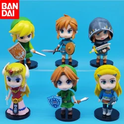 The Legend of Zelda 6 Pcs/Set 10cm Q Version Link Princess Zelda Figure Game Decoration Anime Ornaments Model Collection