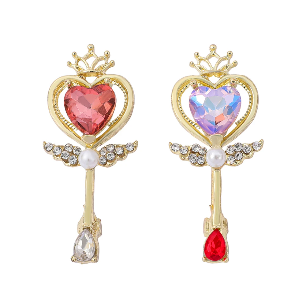 

2 шт., брошь с персонажем аниме, креативная волшебная палочка, эмалированная булавка, металлический значок, ювелирные изделия, рюкзак, аксессуары для одежды, праздничный подарок