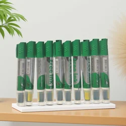 Gxin G-218 10 Uds marcadores de pizarra borrables, coloridos, recambio reemplazable, punta de fibra, tinta a base de agua, para enseñanza y reuniones
