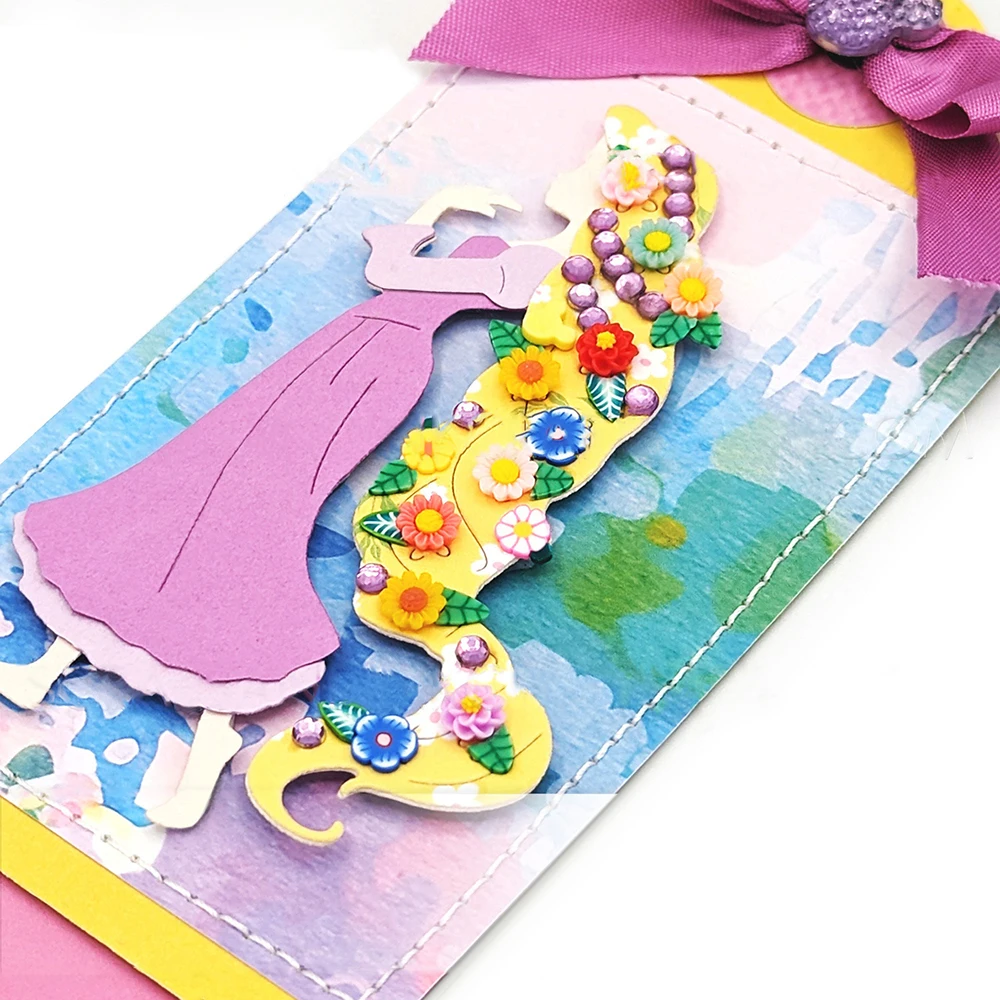 Princess Rapunzel Cutting Dies Disney Papercrafts Diecut for DIY Scrapbooking Decorative Paper Card Crafts Making New 2023 Mold