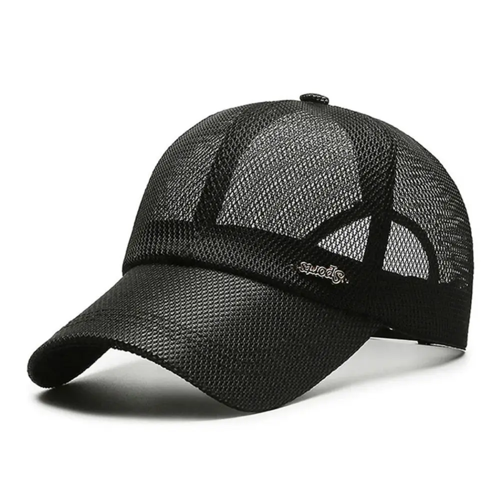 قبعات الشمس سريعة الجفاف، قبعة بيسبول شبكية قابلة للتعديل وقابلة للتنفس، قبعة Snapback خفيفة الوزن وشفافة، قبعات شبكية رياضية للجنسين #4