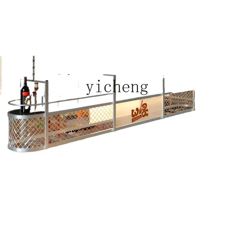 Wrought Iron Suspension Wine Rack Bar Hanger Goblet Upside down Restaurant Wall Cupboard Storage Rack Wine Cabinet