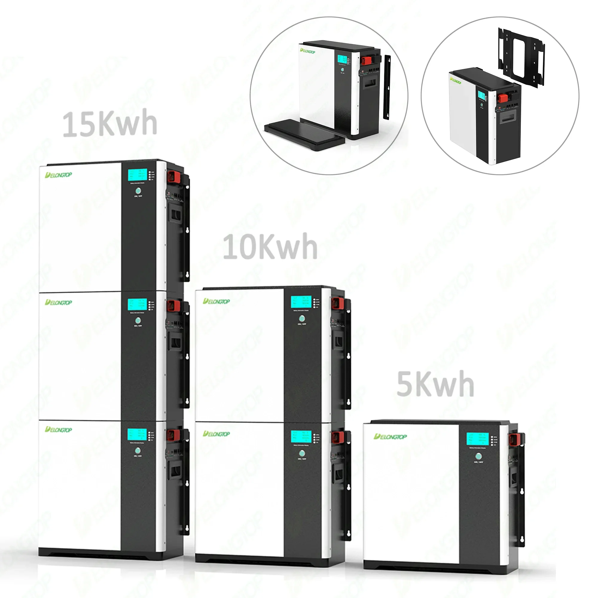 48v 50Ah Lifepo4 Lithium Battery Home Wall Mounted Battery 24v 100ah for Household Solar Energy Storage