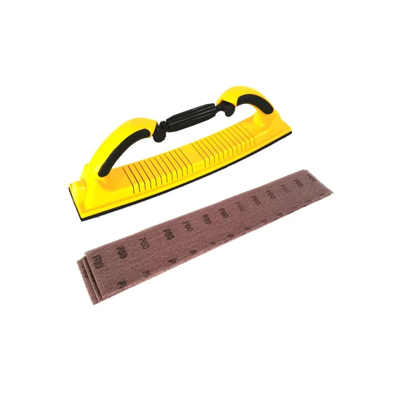 Putty Grinding Rectangle Hand Plane Grinding Ash Board 70×400mm Adjustable Arc Hand Pushing Board Sandpaper Grinding Board