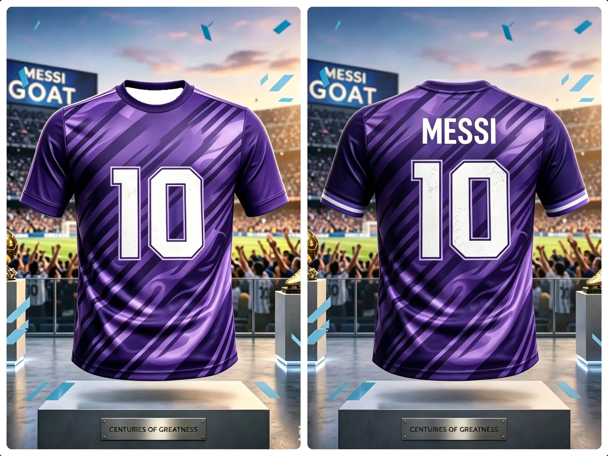 Argentina football jersey, Messi number 10 football jersey, breathable and quick-drying, unisex fan jersey.