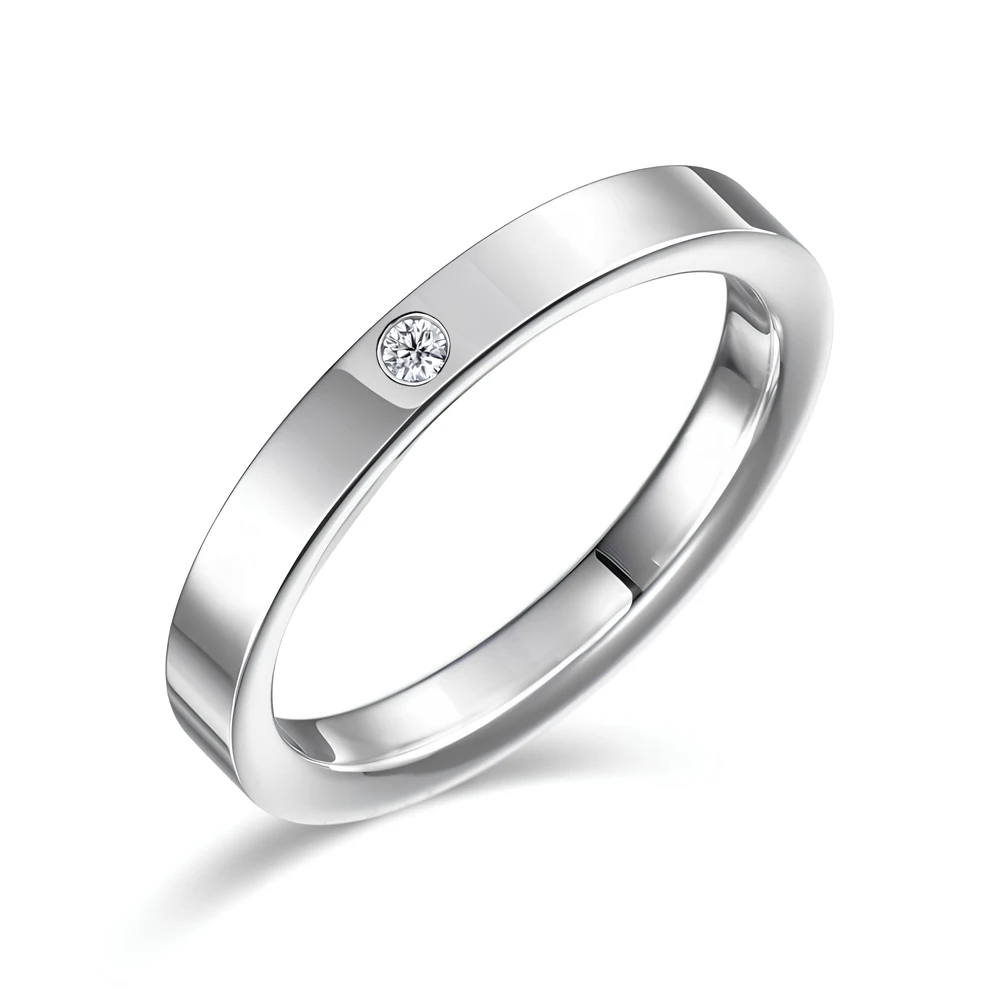 2025 Minimalistische AAA+ Zirkonia-Fingerringe für Frauen, neuer einfacher Stil, 2 mm Edelstahl, Versprechensschmuck