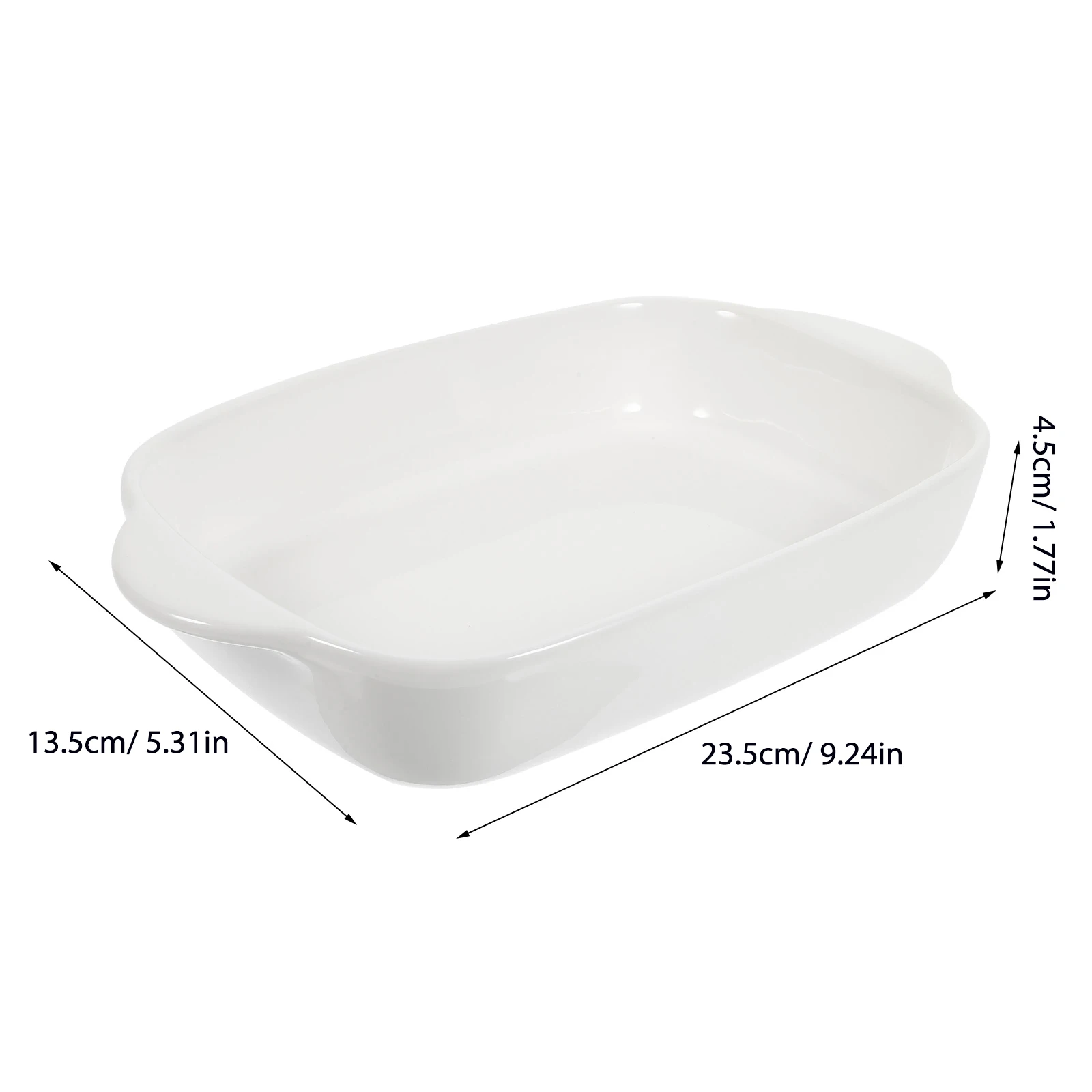 

Double Handle Ceramic Baking Bowl Smooth Surface Oven Tray for Baking Roasting Pies Lasagna Chicken Pot Pie Vegetable Serving