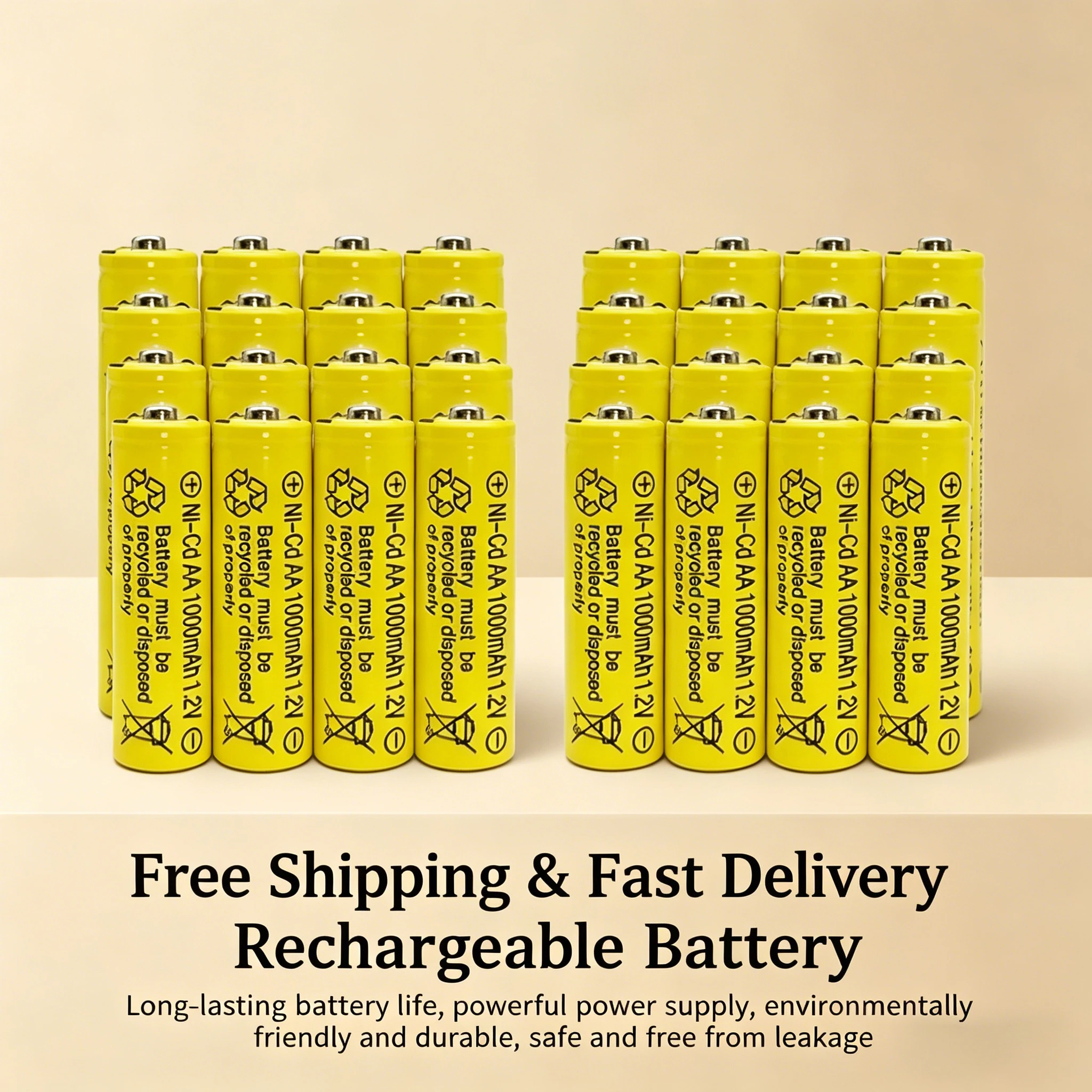 

1.2V 1000mAh AA Ni-Cd Battery Rechargeable NiCd Cells And USB Charger For RC Car Clock Wireless Mouse