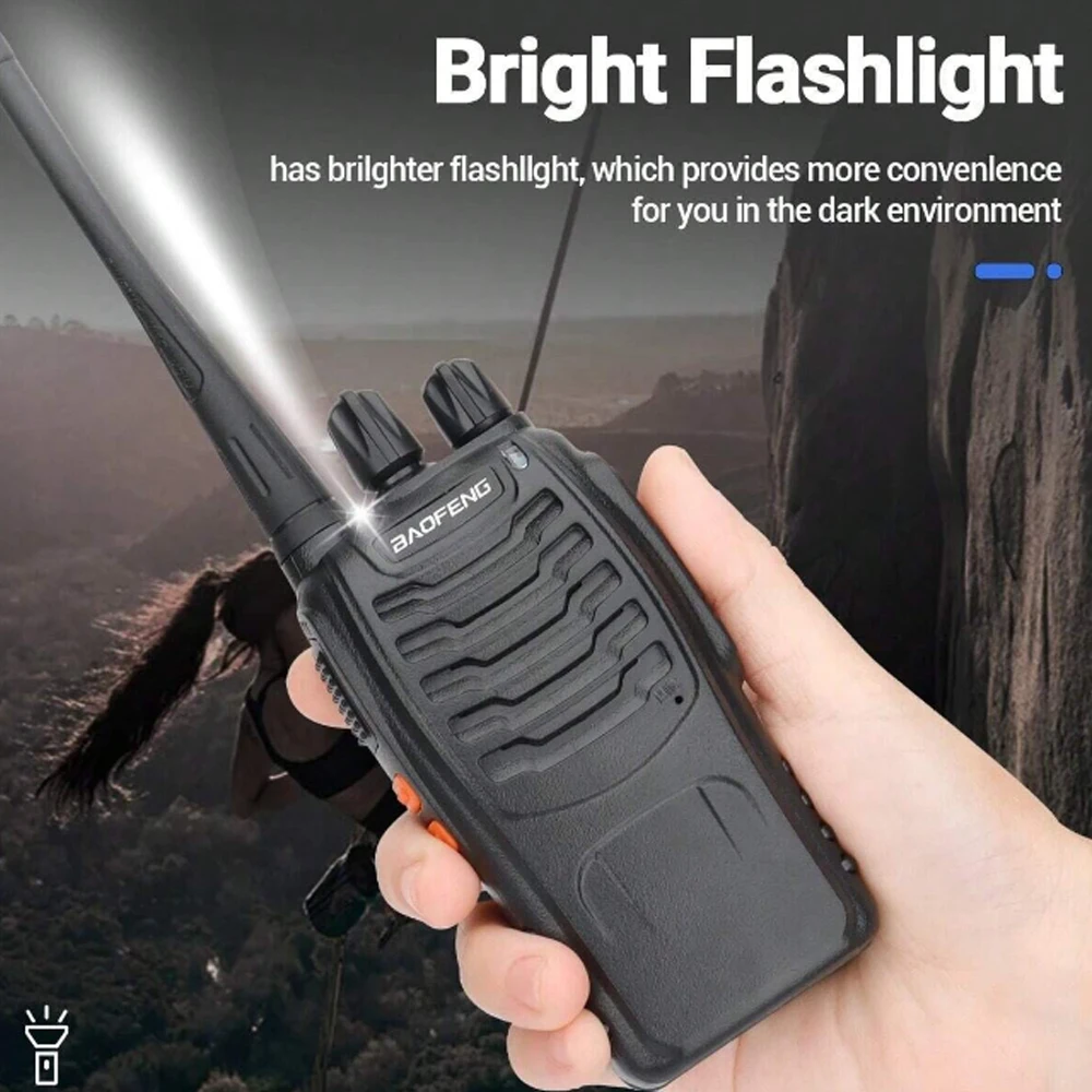 1/2 Stück Baofeng Walkie Talkie Upgrade BF-888S Lange Distance UHF 430-440Mhz Draadloze Kopieerfrequentie Type-C Charger Tw