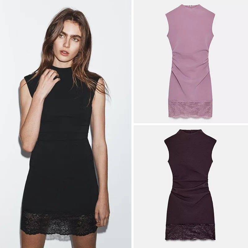 

Новое весеннее женское облегающее кружевное платье с круглым вырезом и эластичной повязкой для молодых женщин 8-25 лет