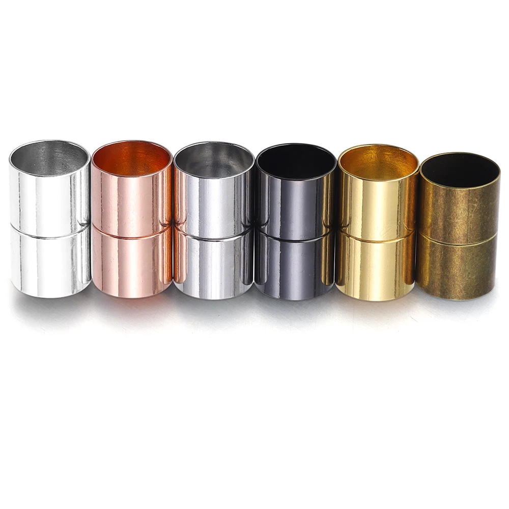 5 مجموعات المشابك المغناطيسية القوية 3/4/5/6/7/8/10/12/14/15 مللي متر الجلود الحبل نهاية المشبك مشبك موصلات DIY بها بنفسك صنع المجوهرات النتائج