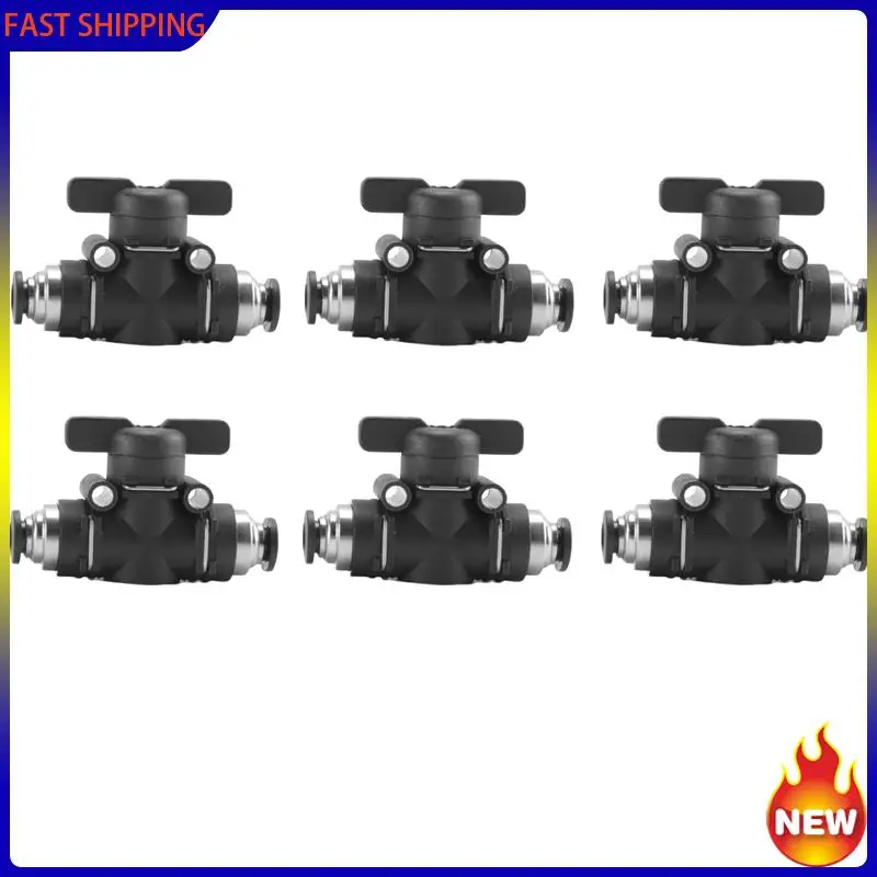 

Специальный шаровой клапан с нажимным соединением 6 мм, 6 мм, регулирующий клапан воздушного потока, быстроразъемный клапан, трубчатые фитинги, 6 шт.