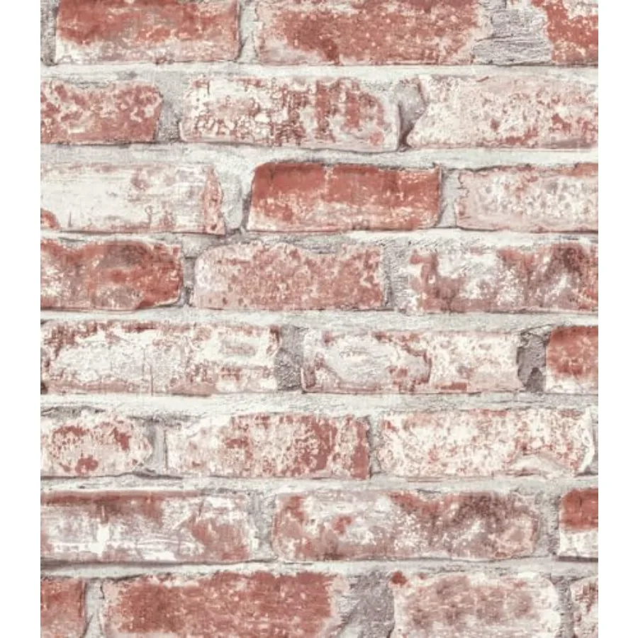 

Red Brick Wallpaper Peel and Stick Contact Paper for Walls 3D Faux Brick Contact Paper Self-Adhesive Removable Wallpaper for Be