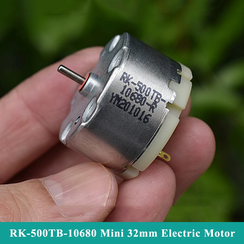 RK-500TB-10680 Micro 500 silnik DC 6V-12V 4000RPM Mini 32mm średnica okrągły silnik DIY Home Sweeper Robot do czyszczenia zapach maszyna