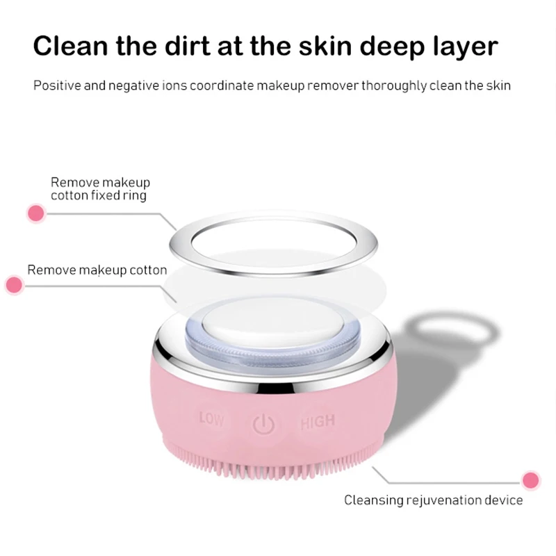 2-IN-1 Mee-eter Poriereiniger & LED Foton EMS Trillingen Verwarming Massager Siliconen Borstel Huidverjonging
