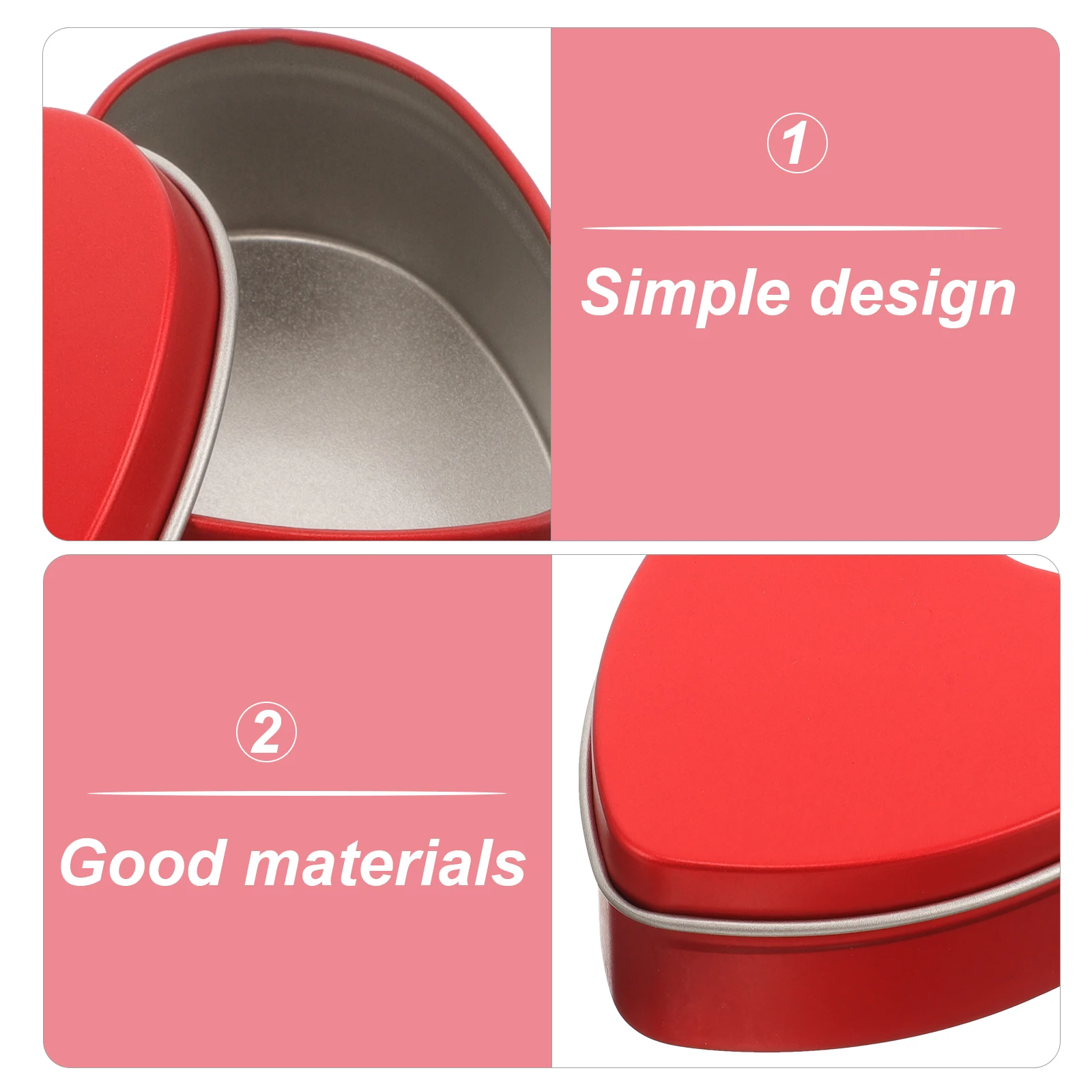 

10pcs Heart Shaped Candy Box Red Tinplate Gift Boxes for Valentine Party Favor Storage Cookie Boxes Tinplate Jars