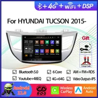Android 12 Car GPS Navigation Multimedia DVD Player For HYUNDAI TUCSON/IX35 2015- Auto Radio Stereo With RDS BT Wifi Aux