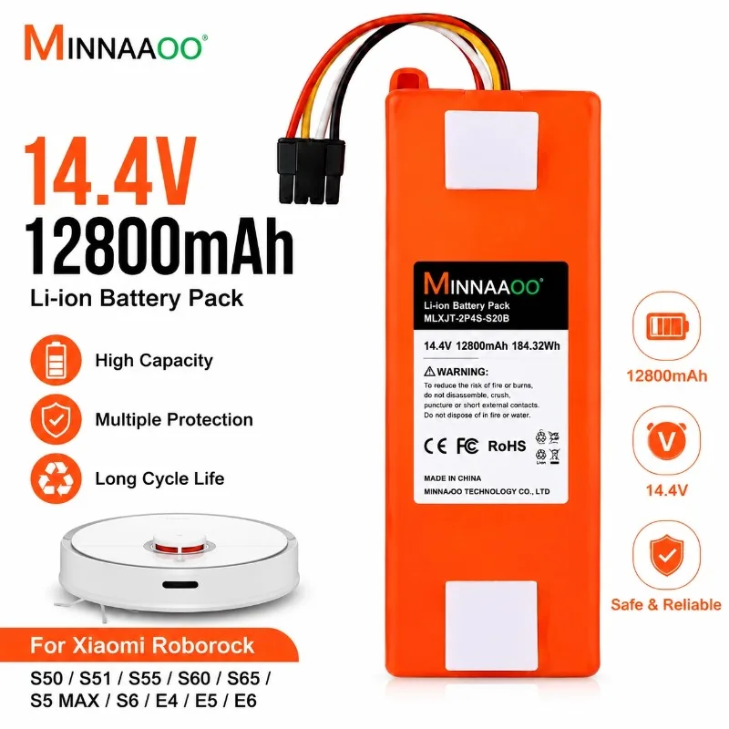 🔥XJT-2P4S-5200S 14.4V Robotic Vacuum Cleaner Replacement Battery for Xiaomi
