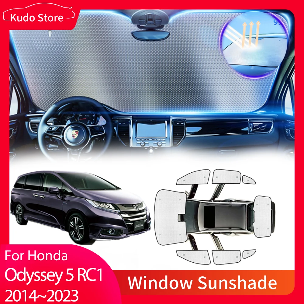 

Full Cover Sunshades for Honda Odyssey 5 RC1 RC2 RC4 2014~2023 Rear Sun Windshield Visor Front Window Mat Curtain Car Accessorie