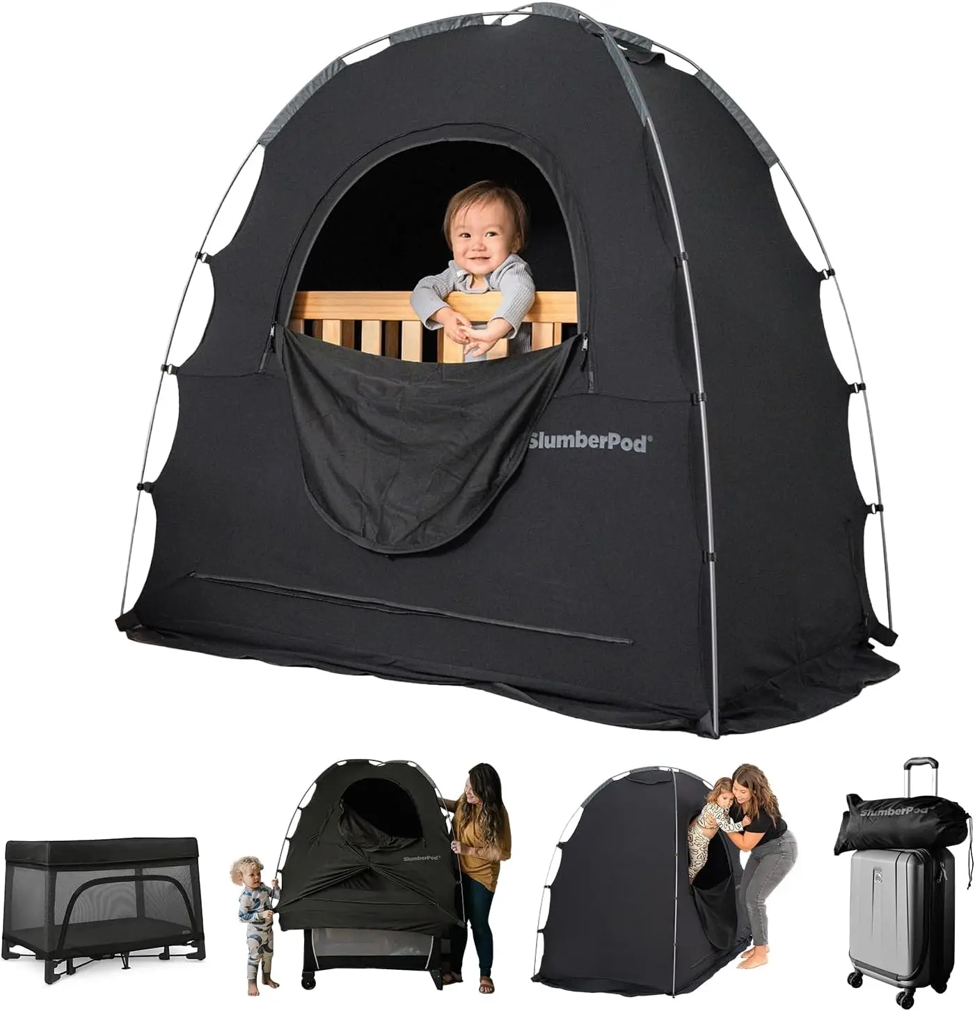 Sumber pod die ursprüngliche Verdunkelung schlaf zelt reise, die für Babys und Kleinkinder unerlässlich ist, Mini-Kinder bett und Pack n Spiel abdeckung, Schlaf