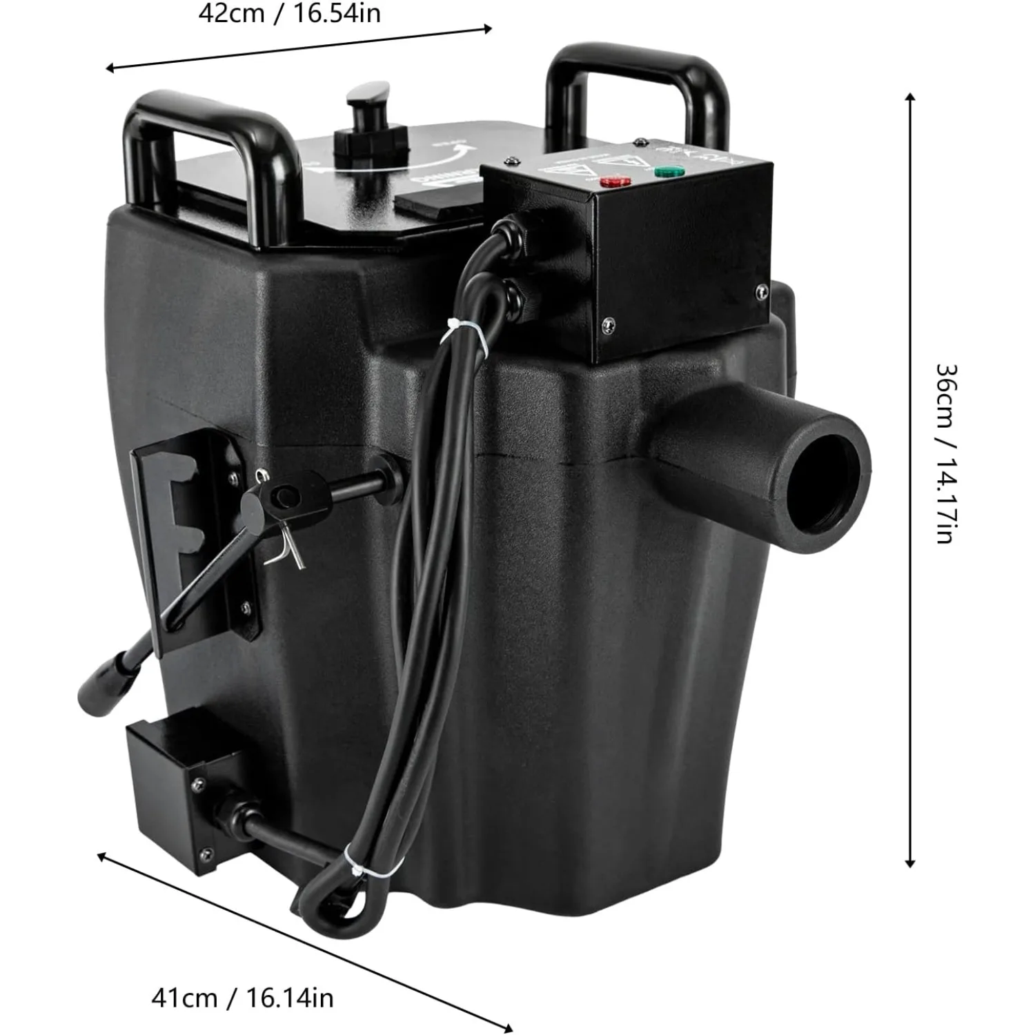 آلة صنع الثلج الجاف ذات تأثير المرحلة بقدرة 3500 وات آلة دخان منخفضة لحفلات الزفاف باللون الأسود
