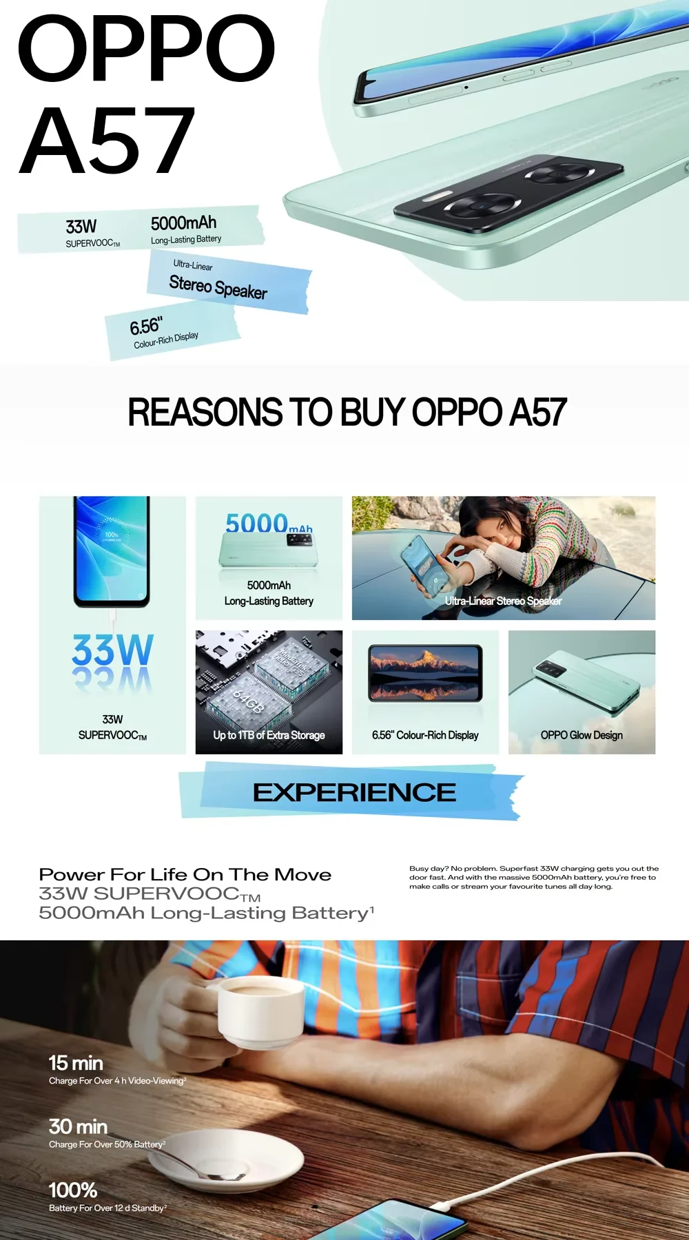 2026 NEW OPPO A57 5G 6.56" 90Hz Screen Large Storage Smartphone 8+128GB 13MP AI Camera 5000mAh Big Battery Type-C Dual SIM Phone