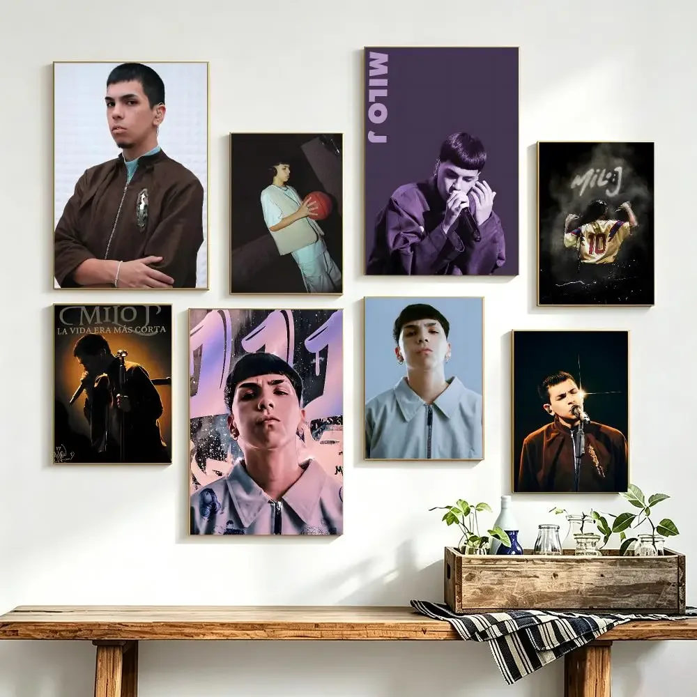 Latin Urban Rapper M-Milo J Poster Wall Art Decal for Bedroom Study Decor Gifts