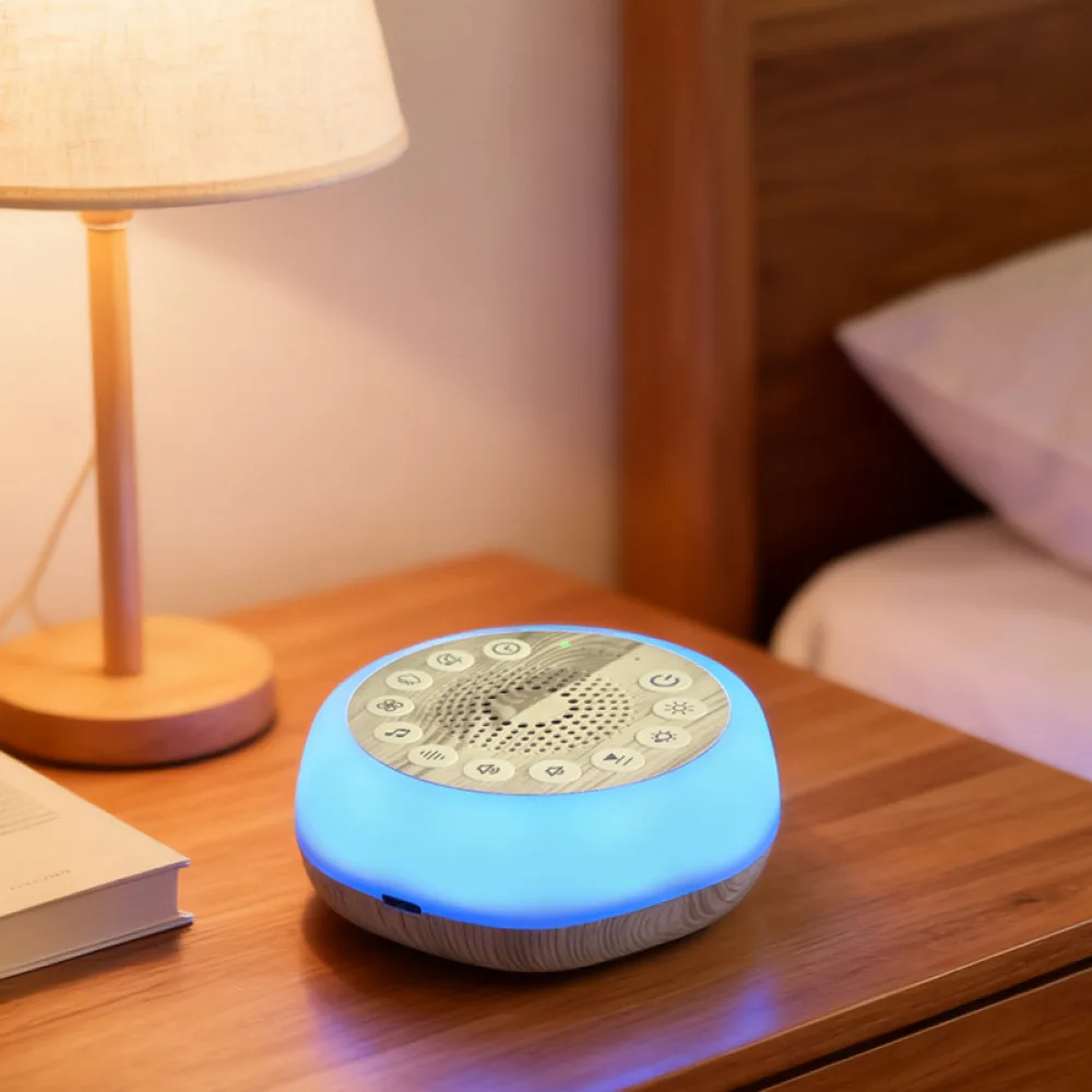 Relaxation Sleep Sound Machine Portable White Noise Generator Baby Nursery Soothing Music Night Light Travel Aid Device
