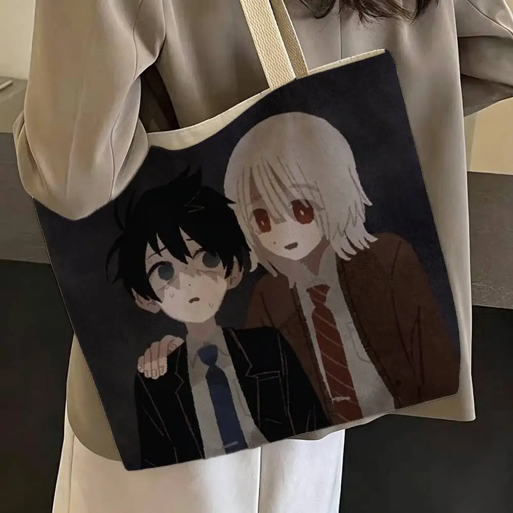 Game S-Saihate Station Print Canvas Tote Bag Handbag For Daily Shopping School Commute Casual Shoulder Bag