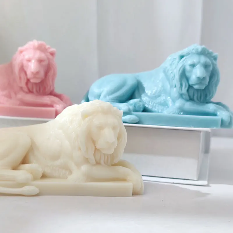 3D King of Animals Lion Silicone Candle Mold, DIY Creative Home Decoration, Aroma Plaster, Statue Ornaments, Resin Epoxy