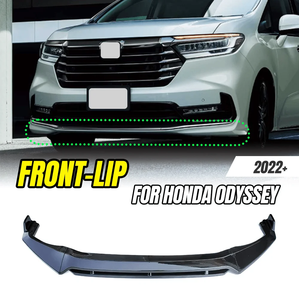 

For Honda Odyssey 2022+ Front Bumper Chin Lip Spoiler Body Kit Protector Guard Car Styling Accessories.