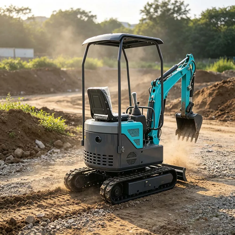 1 Ton Customizable Mini Digger Compact Excavator Hydraulic Crawler Machine for Narrow Garden Path Ditch Digging Paving Work